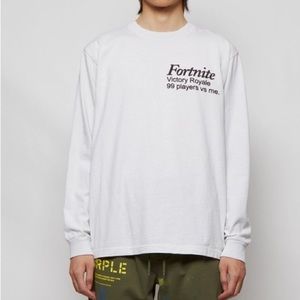 FORTNITE Victory Royale Long Sleeve Tee White And Black
